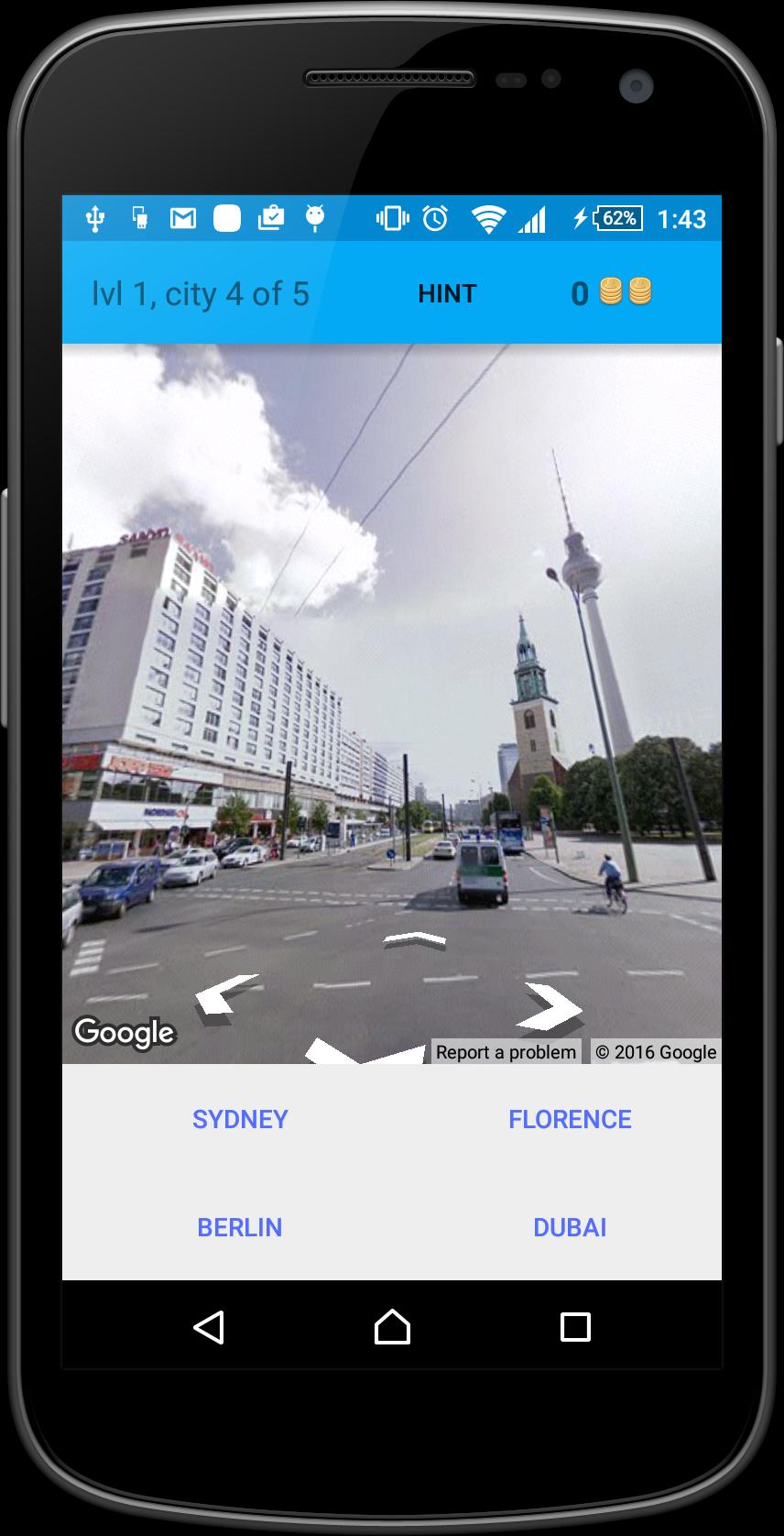 Guess City panoramic game - 3D