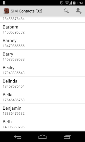 SIM Contacts