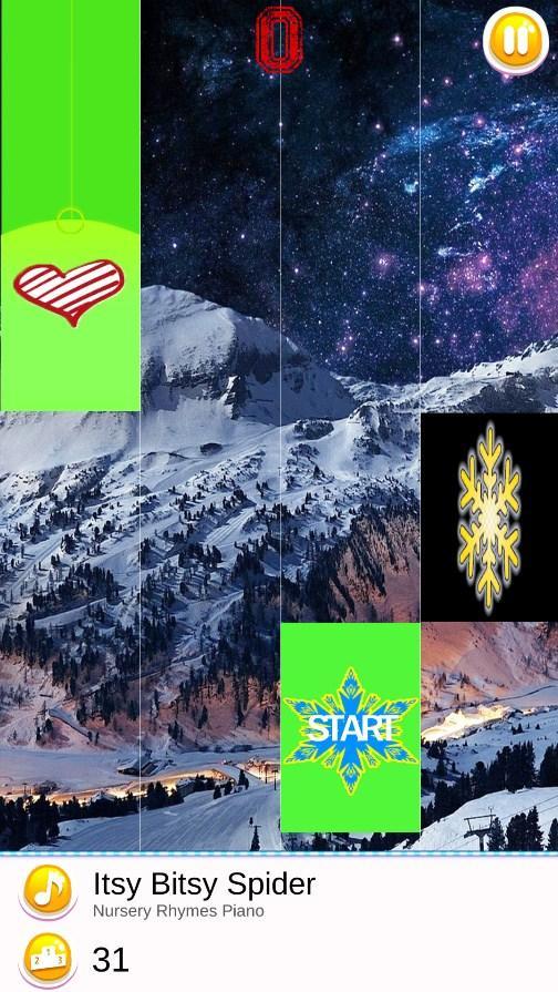NEW Snow Heart Piano Line Tiles