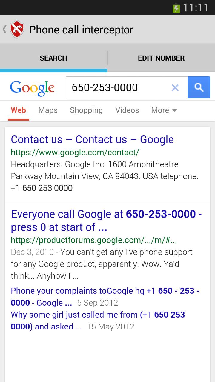 Intercept phone calls