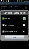 Screen On Battery (Status Bar)