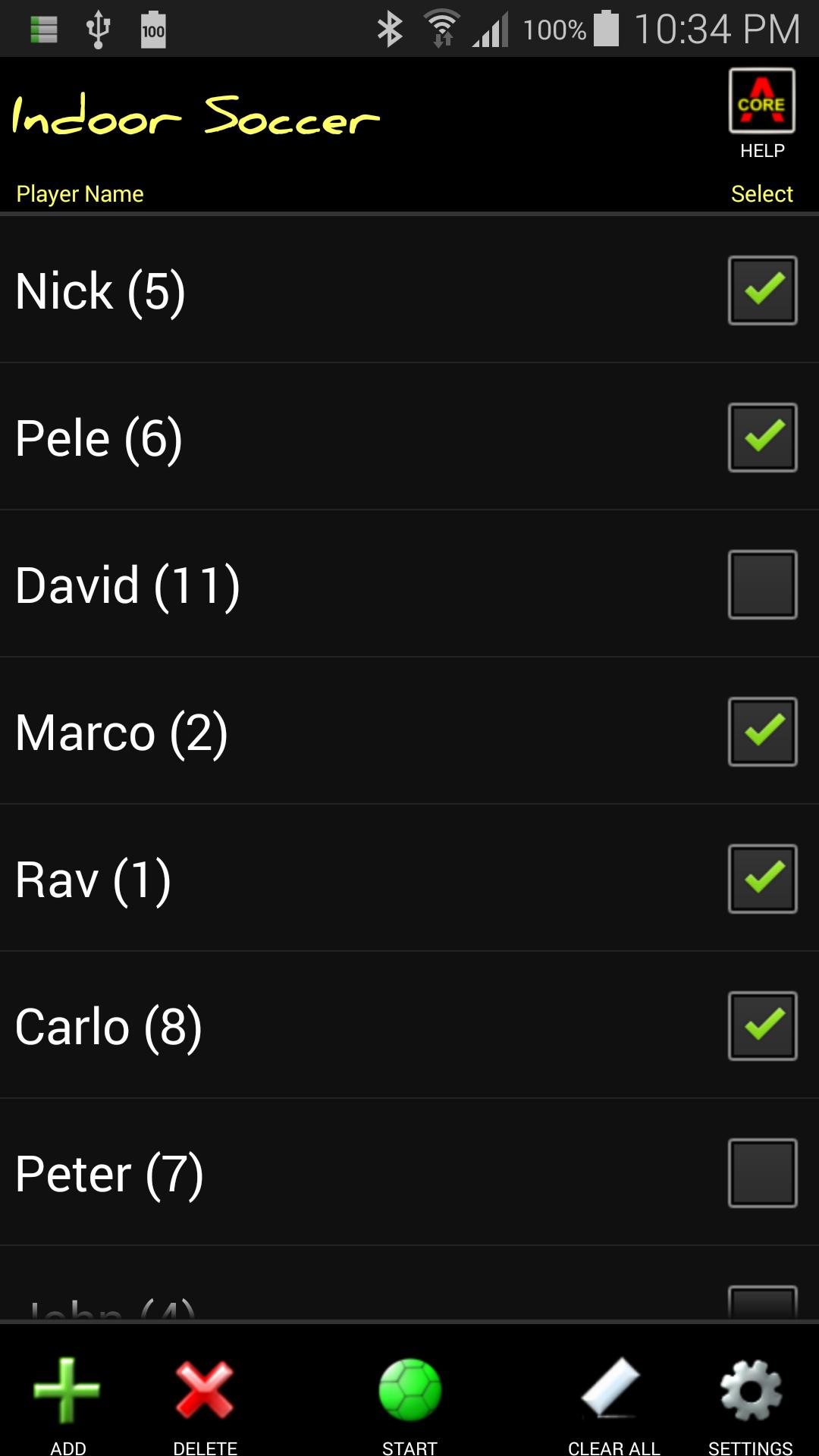 Indoor Soccer Subs