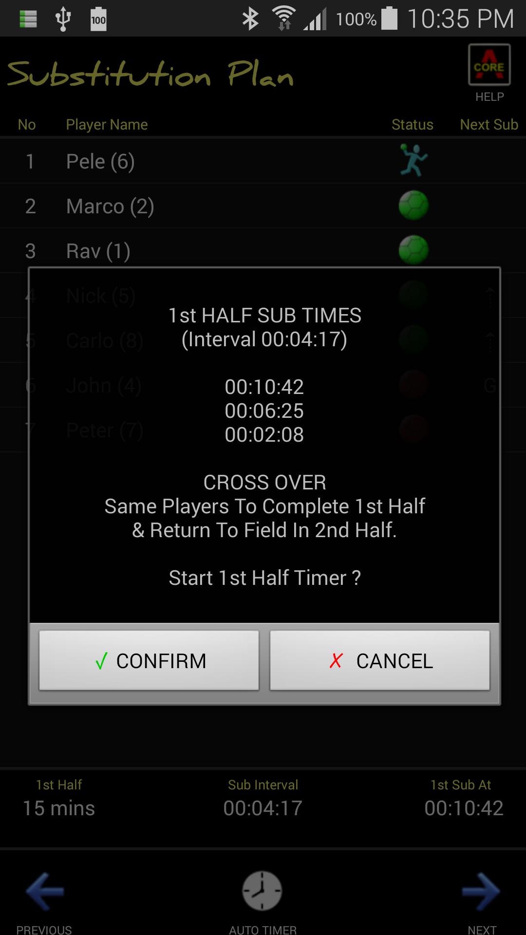 Indoor Soccer Subs