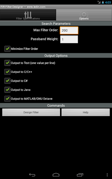 FIR Filter Designer