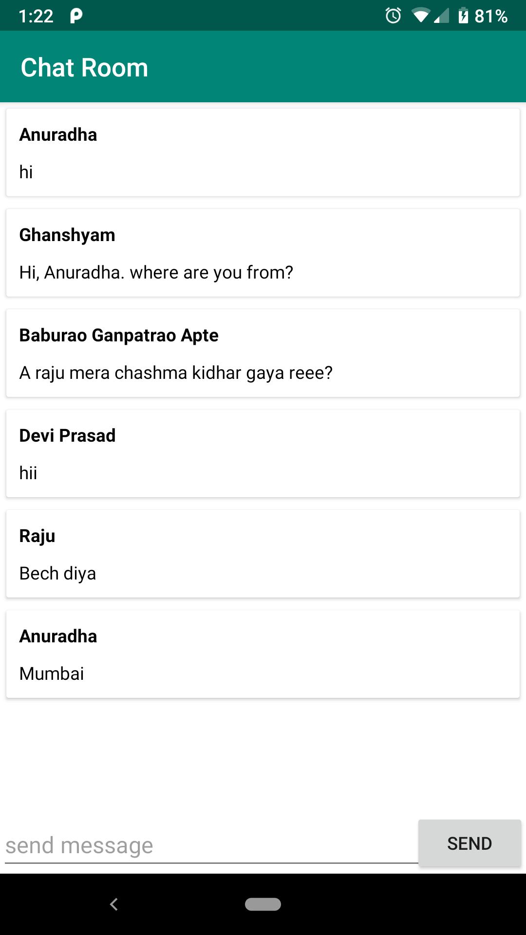 OMingle Chat Room
