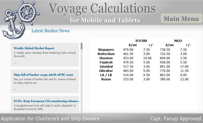 Voyage Calculation