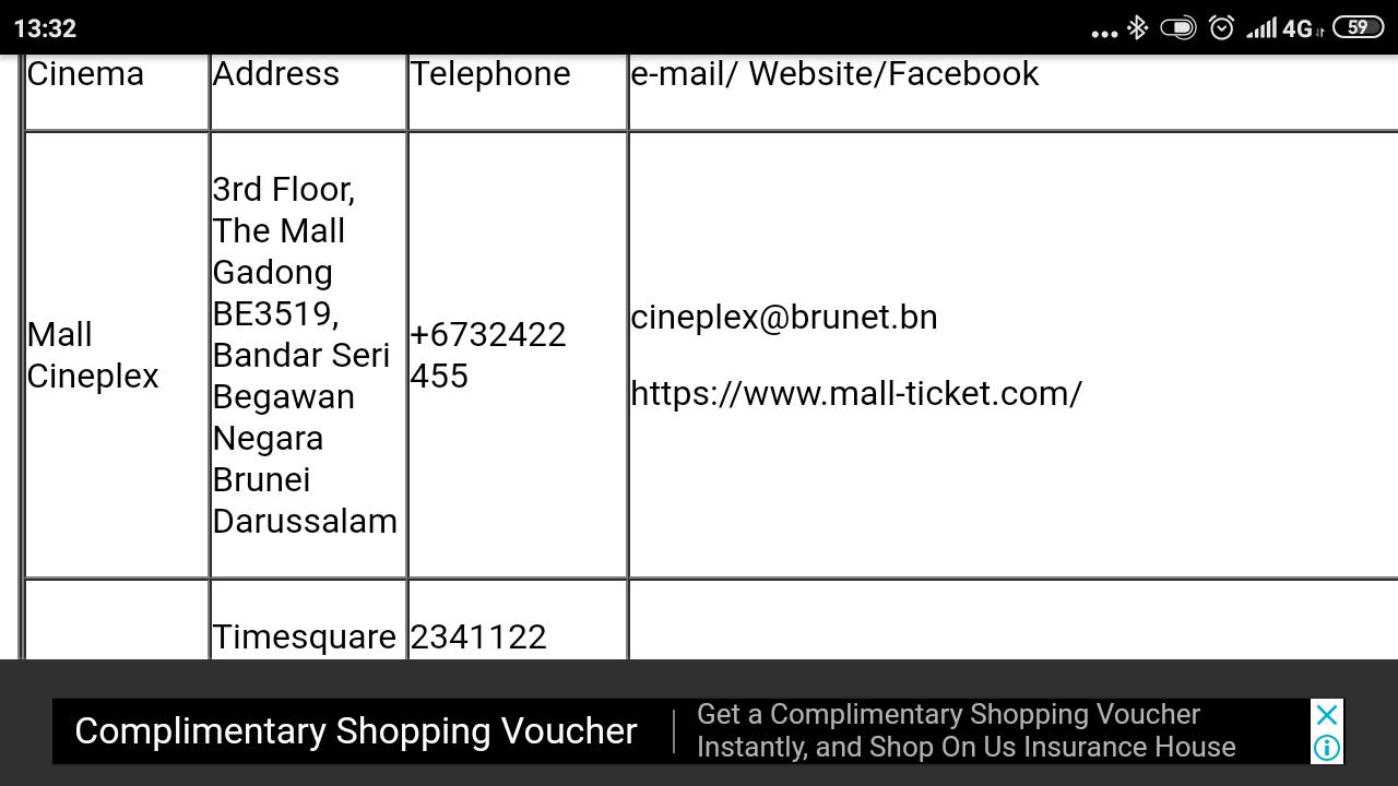 Brunei Cinemas