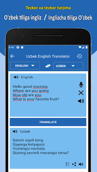 Englishcha O'zbekcha Tarjimon