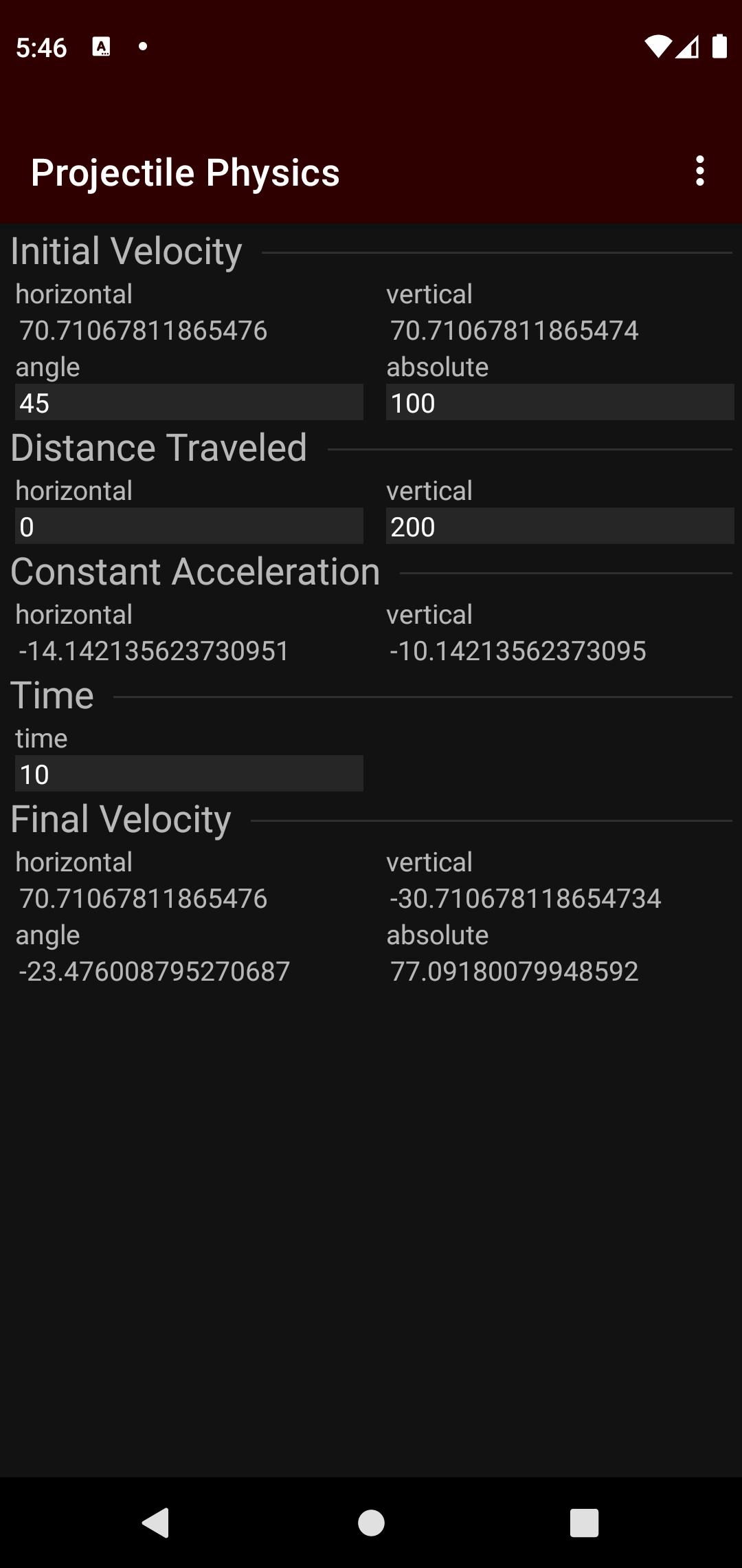 Projectile Physics
