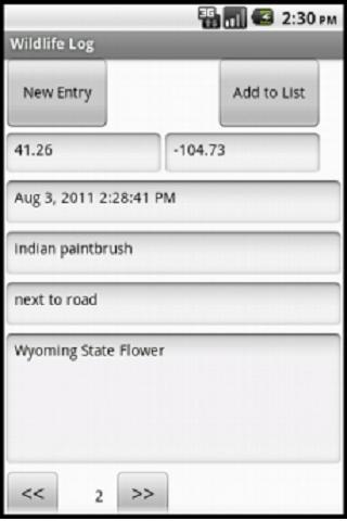Wildlife Log