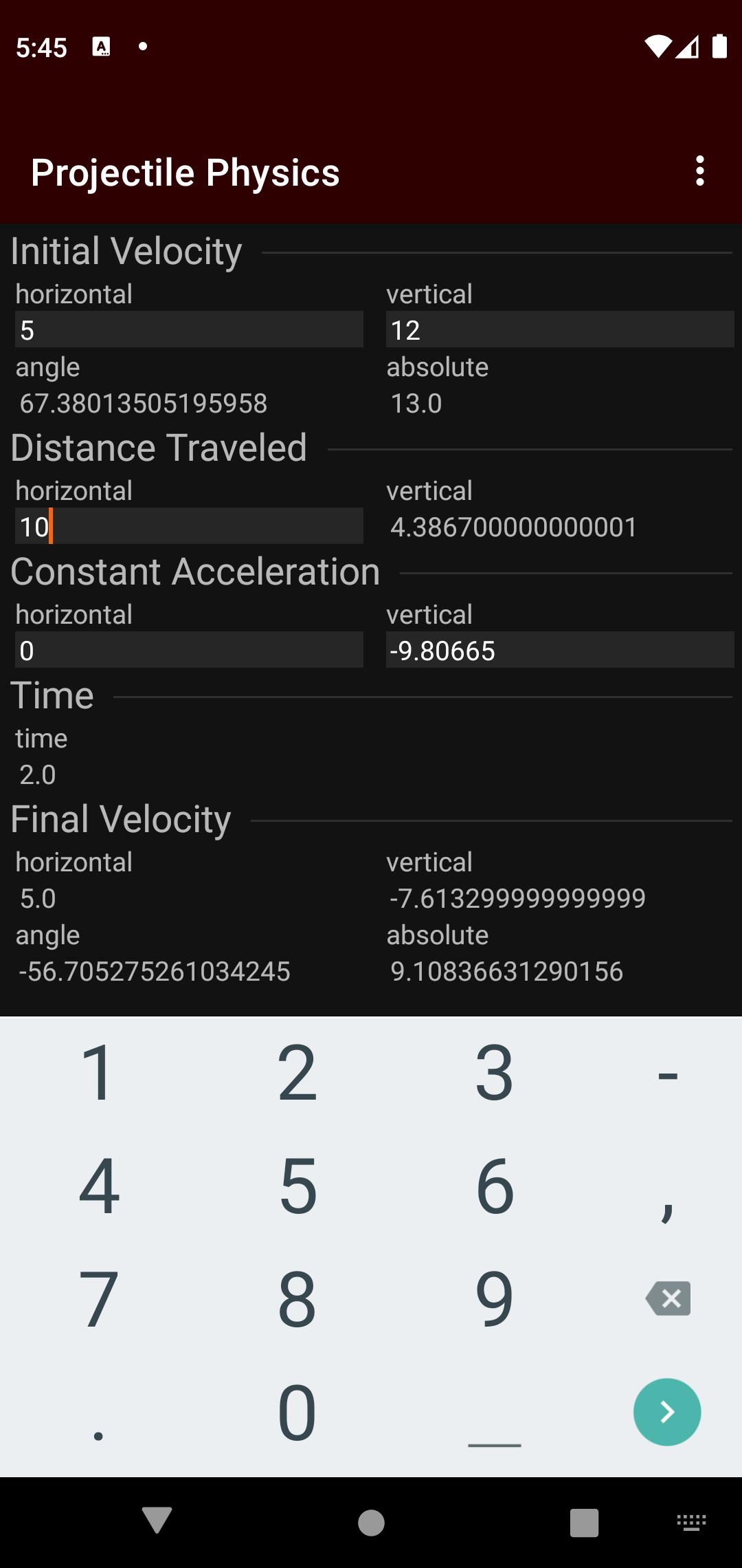 Projectile Physics