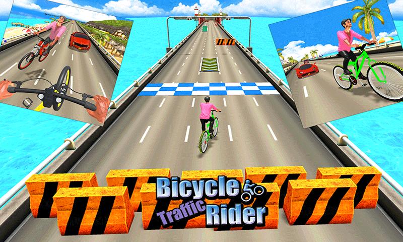 Beach Bicycle Traffic Rider 3D