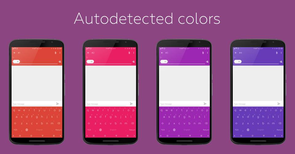 Flat Style Colored Keyboard