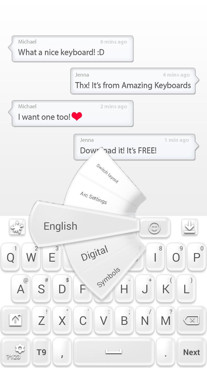 White GO Keyboard
