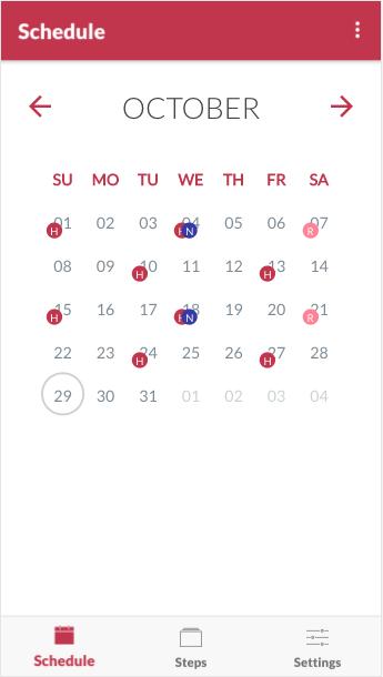 Hair Schedule