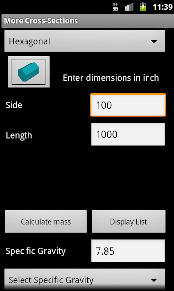 Engineering Weight Calculator