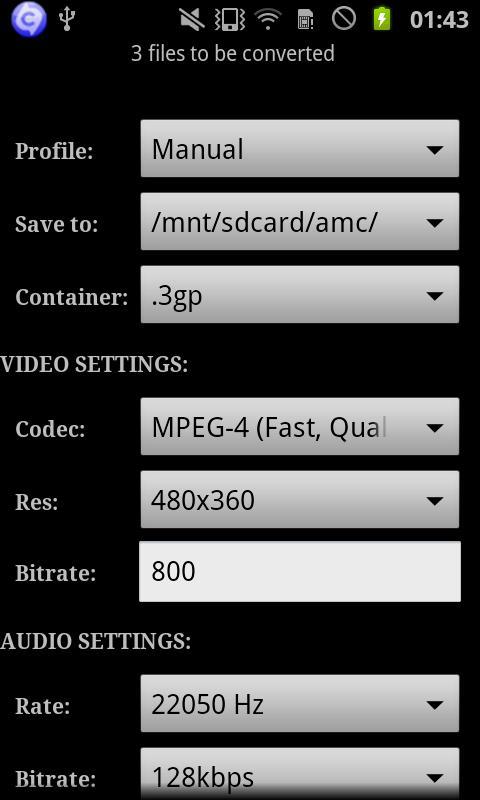 ARMV6 VFP Vidcon Codec