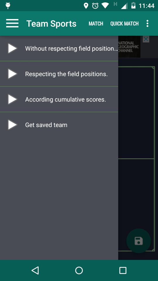 Team  Lineup