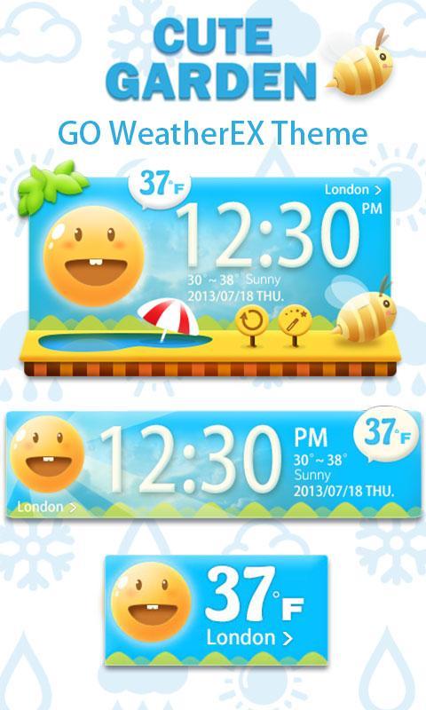 Cute Garden GO Weather Widget