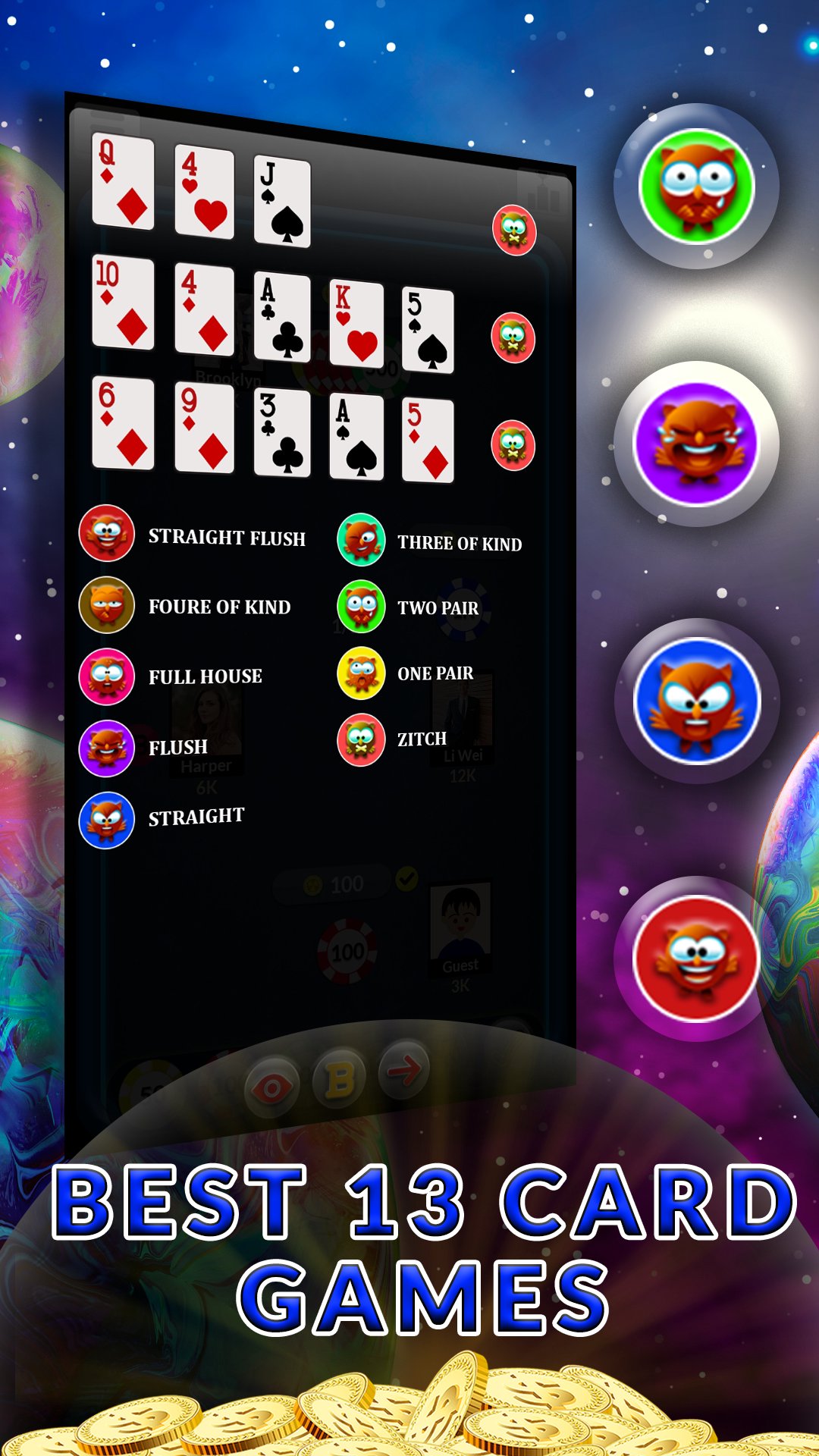 Capsa Susun - Offline, Chinese Poker, Pusoy