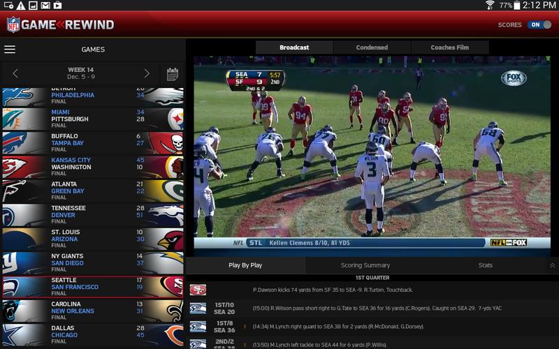 NFL Game Rewind