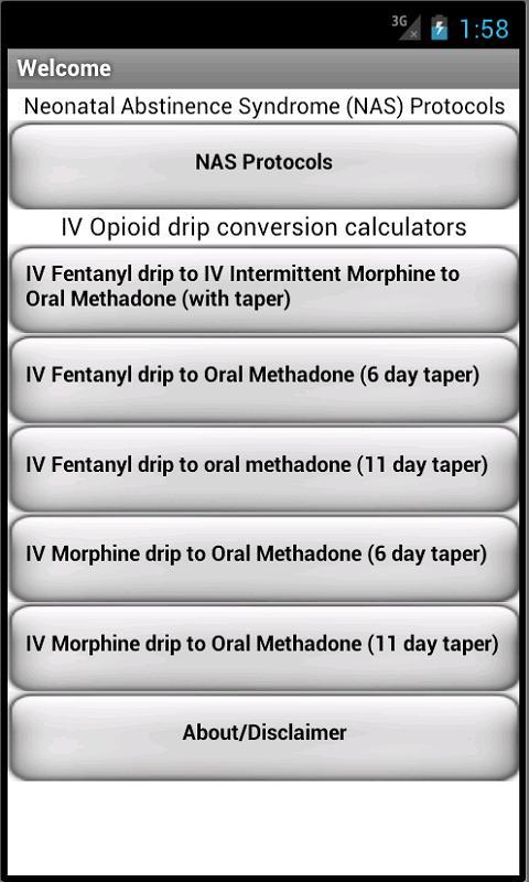 Neonatal Drug Withdrawal Tools