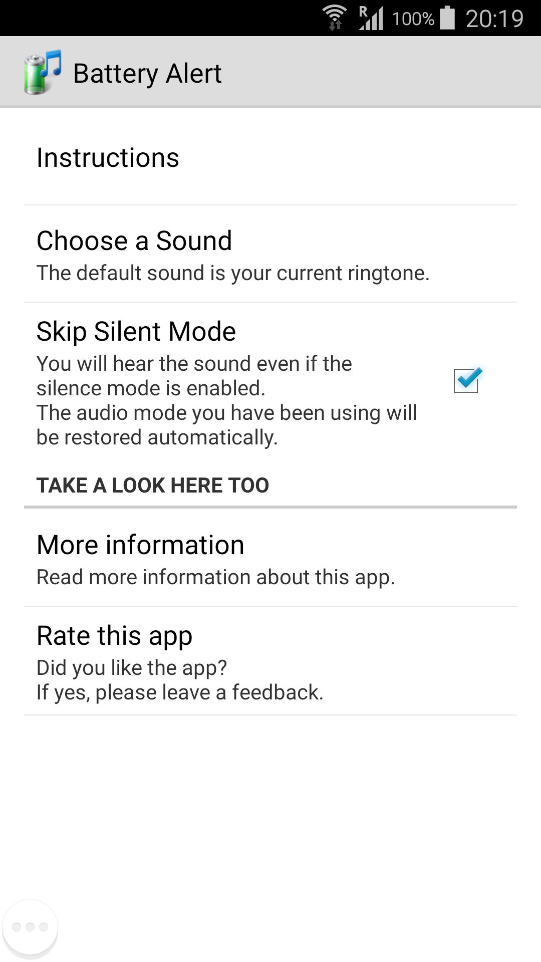 100% Battery Alert