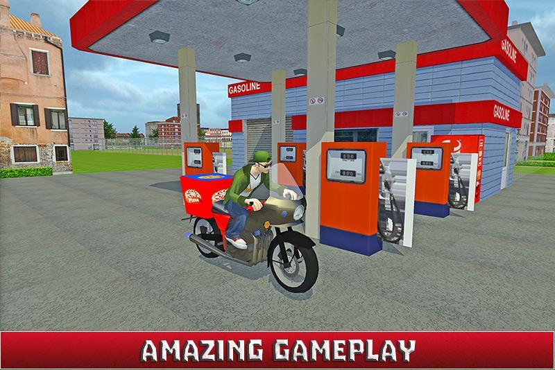 Moto Pizza Delivery Boy 3D
