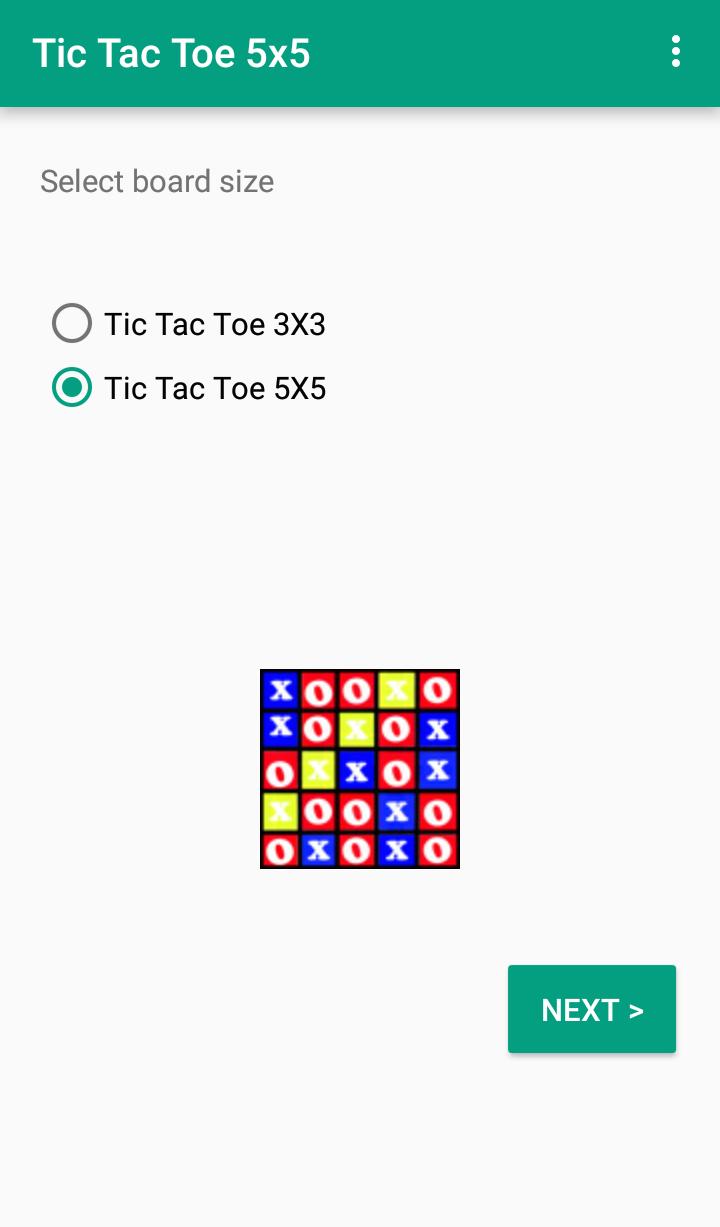 Tic-Tac-Toe  5x5