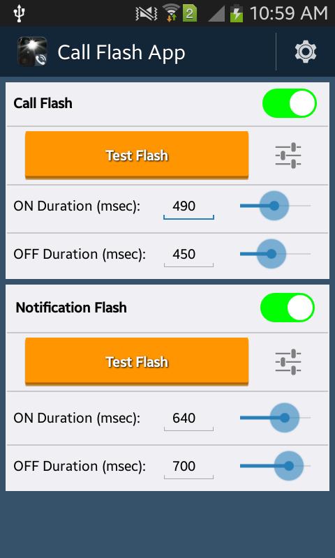 Call Flash Light App