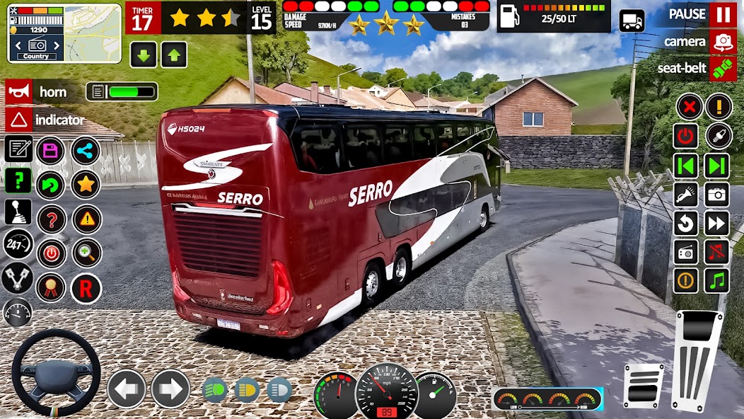 US Bus driving bus Driver 3D