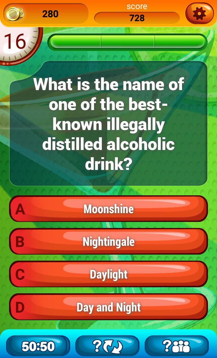 Drinks & Cocktails Trivia Quiz