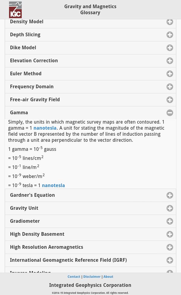 IGC Glossary