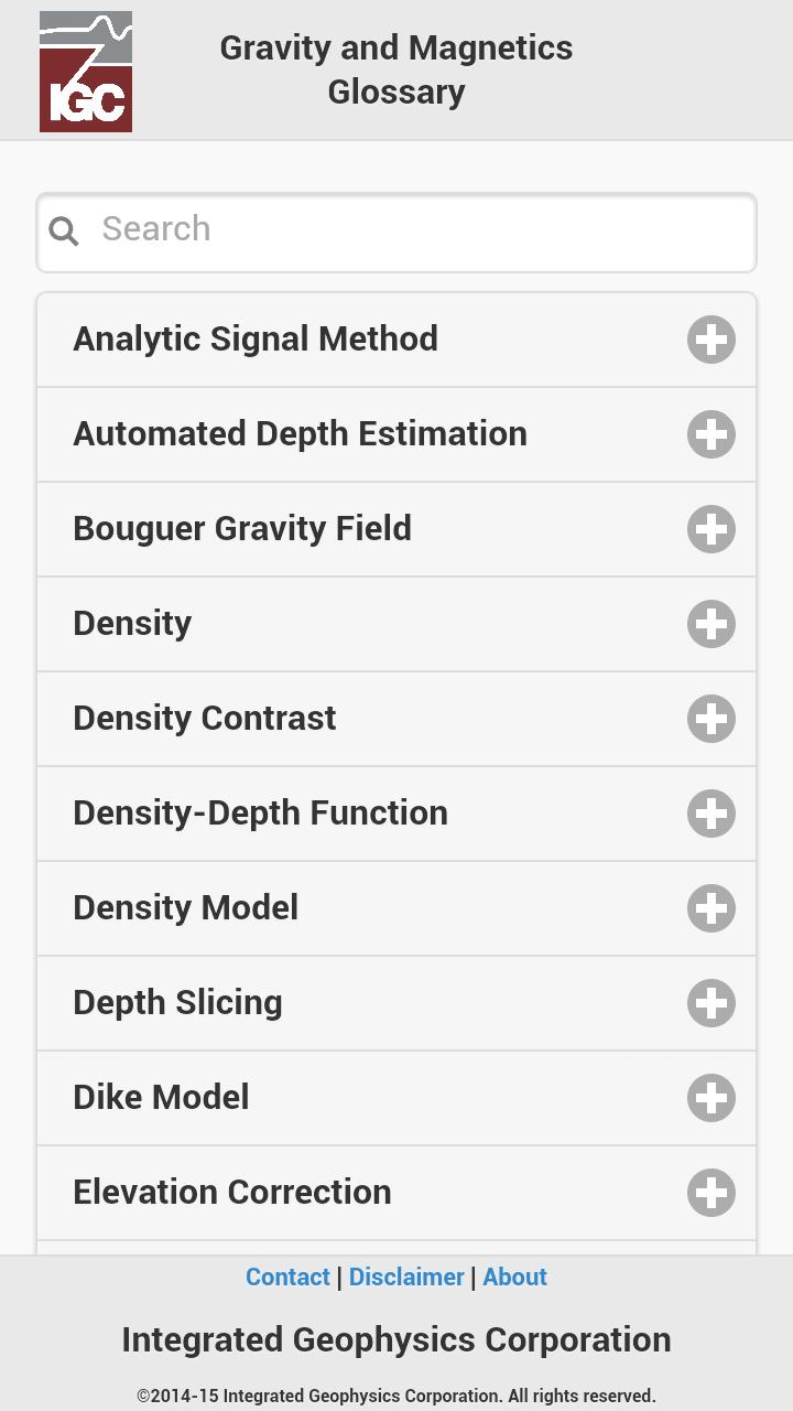 IGC Glossary