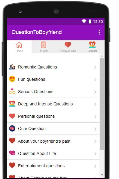 Question to ask your boyfriend