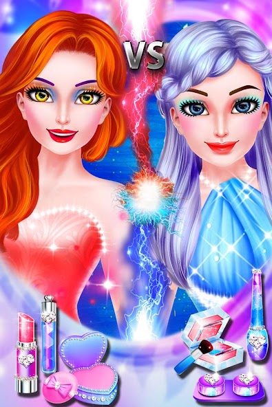 Ice VS Fire Princess Makeup