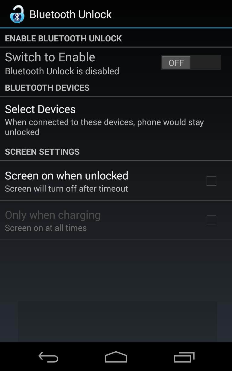 Bluetooth Unlock