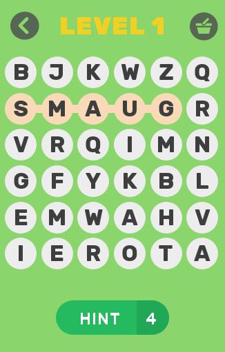Word Search - The Hobbit