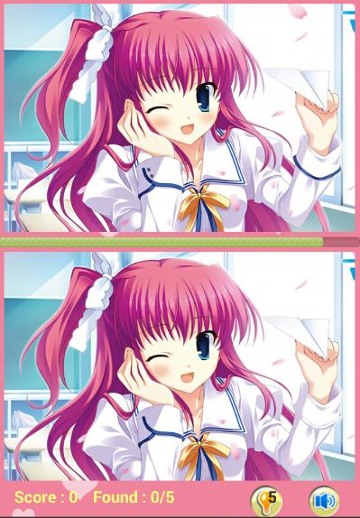 Girl Anime Find The Difference
