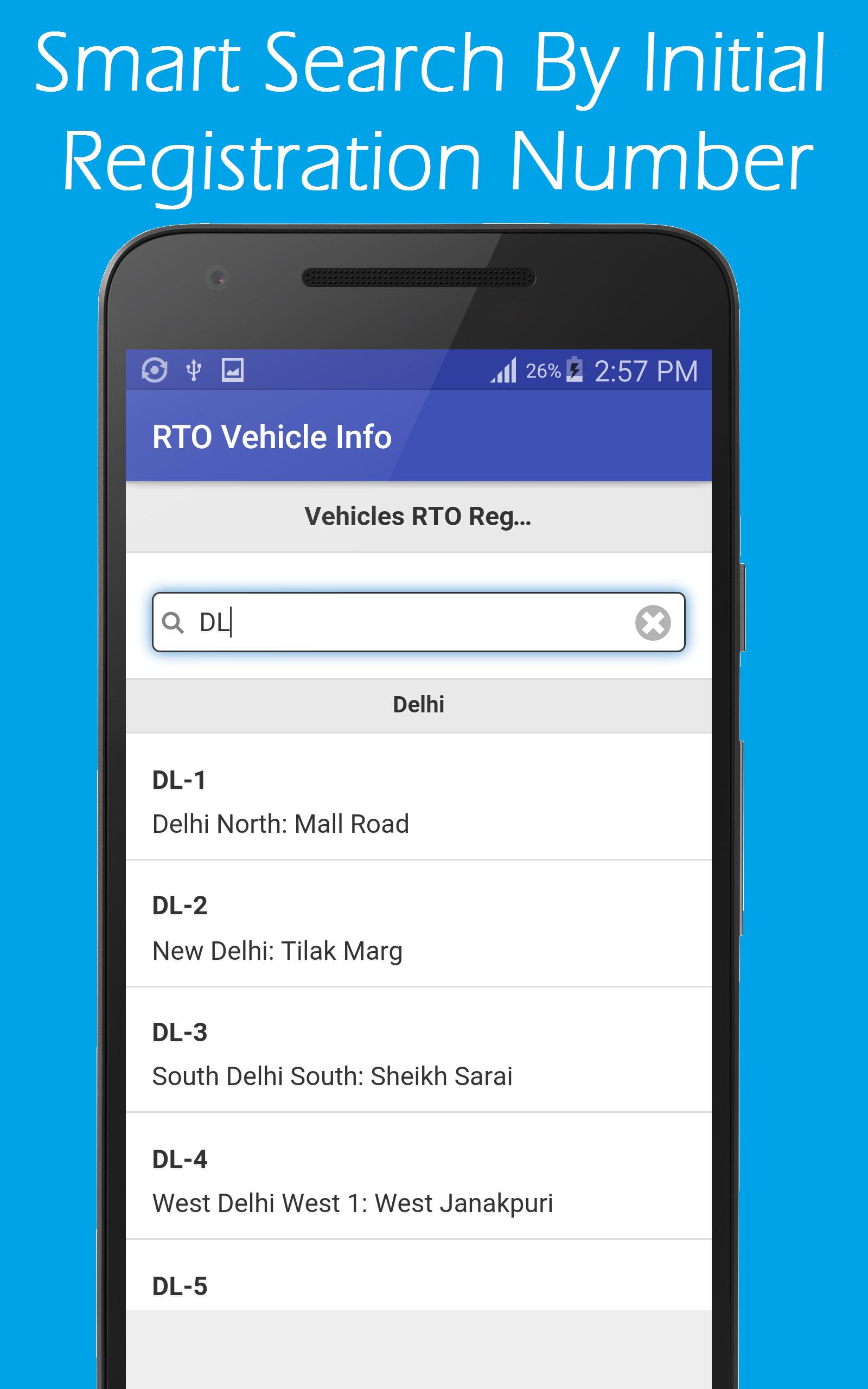 Vehicle RTO Registration info