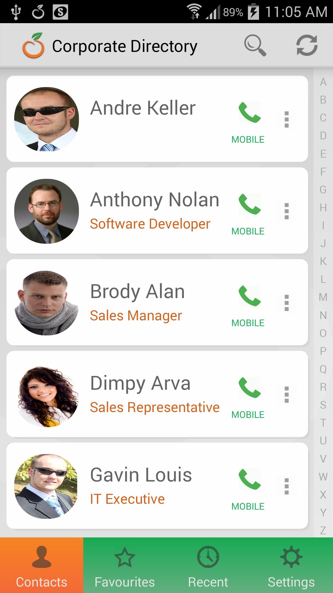 OrangeHRM Corporate Directory