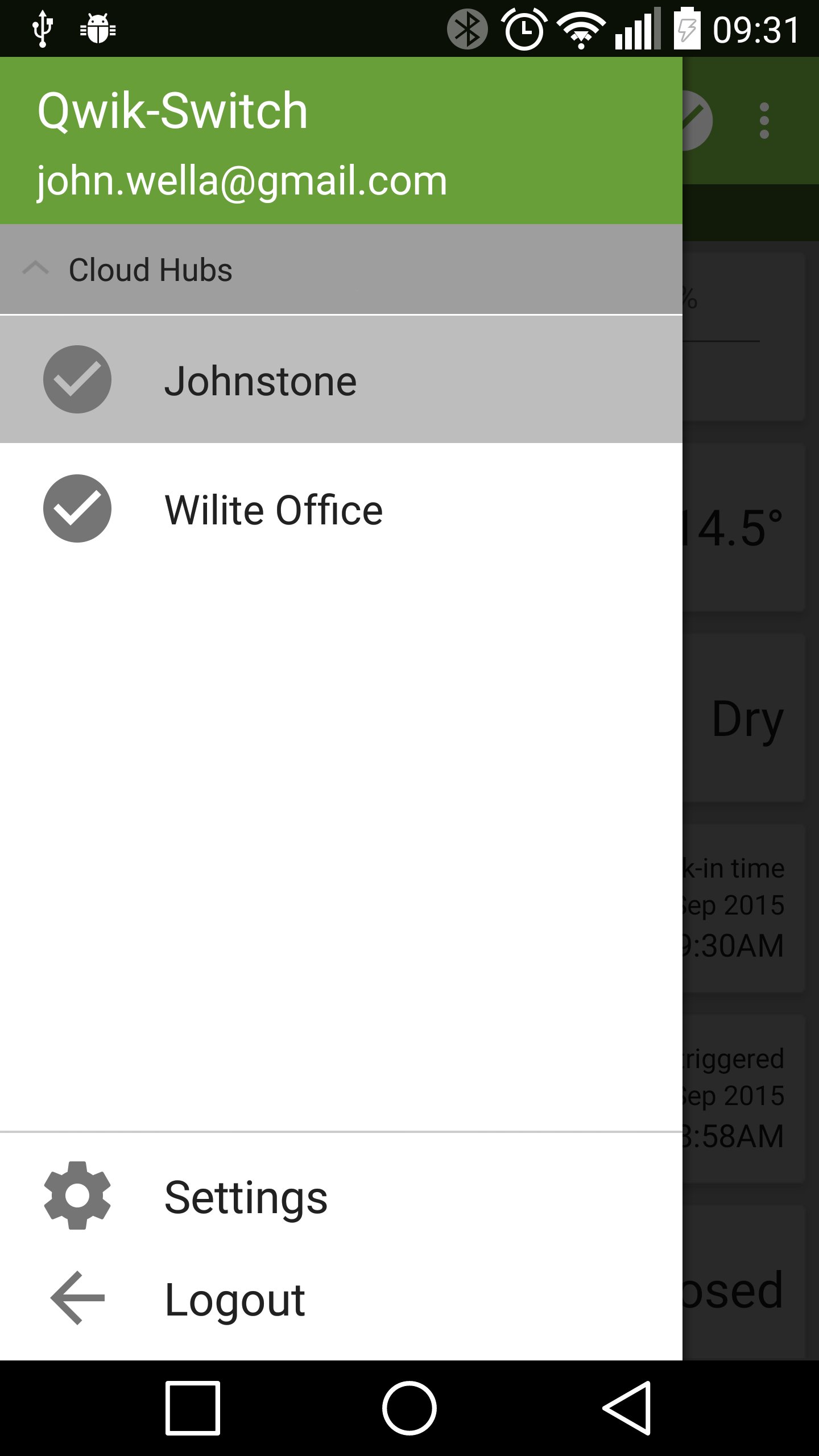 Qwik-Switch Cloud Hub Control