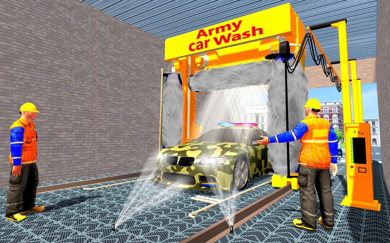 Army Cars Wash Simulator