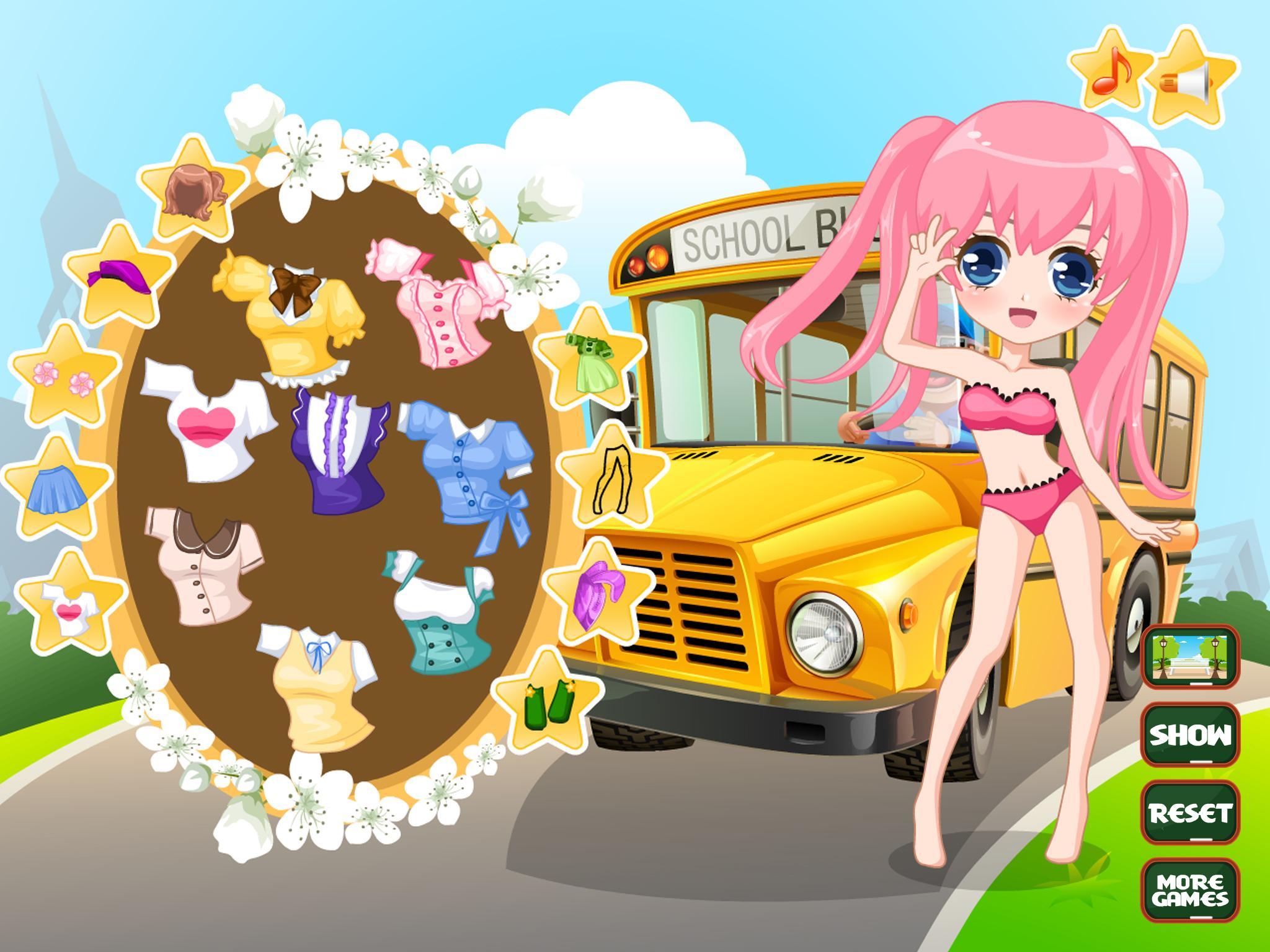 Fashion School Girl Dress Up