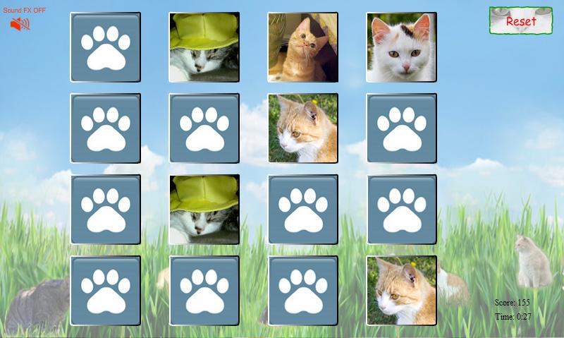 Cute Cats Memory Game 2.0